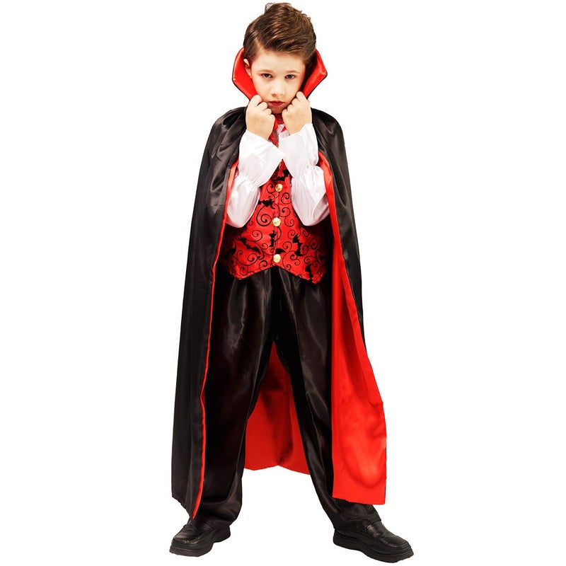DSplay Kids Gothic Classic Vampire Halloween Costume (7-9Y) - Image 3